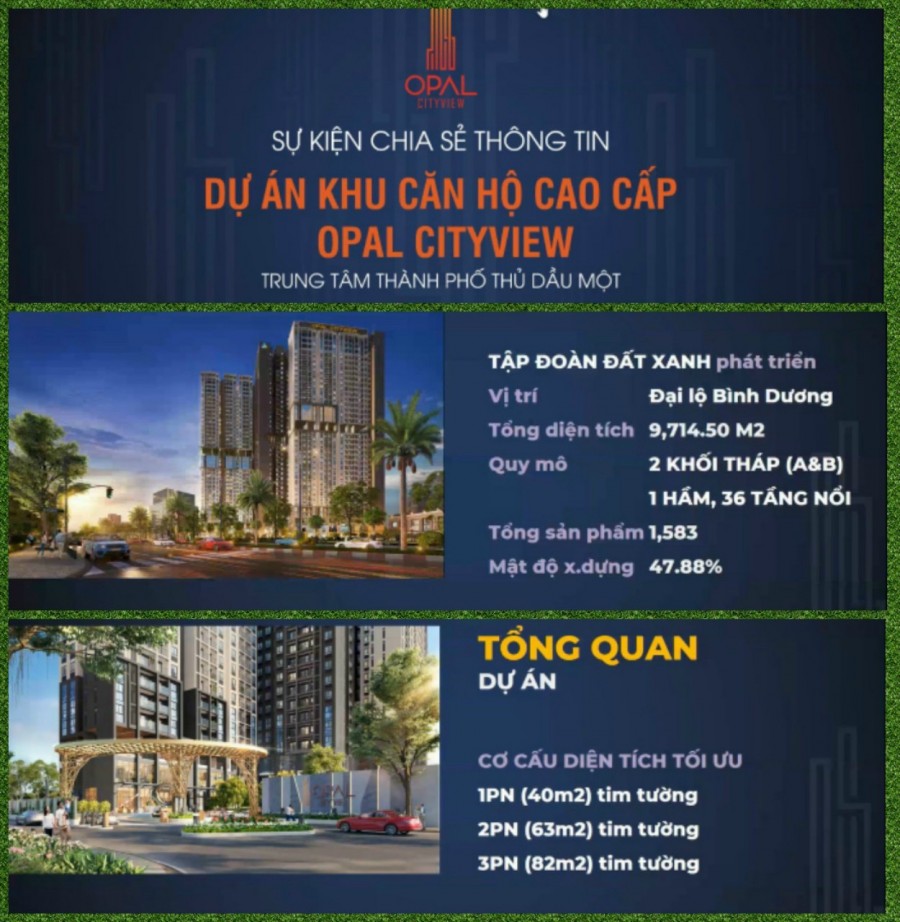 Chỉ 1,2 tỷ sở hữu ngay căn hộ cao cấp Opal Cityview hỗ trợ vay 70% lãi suất 0%