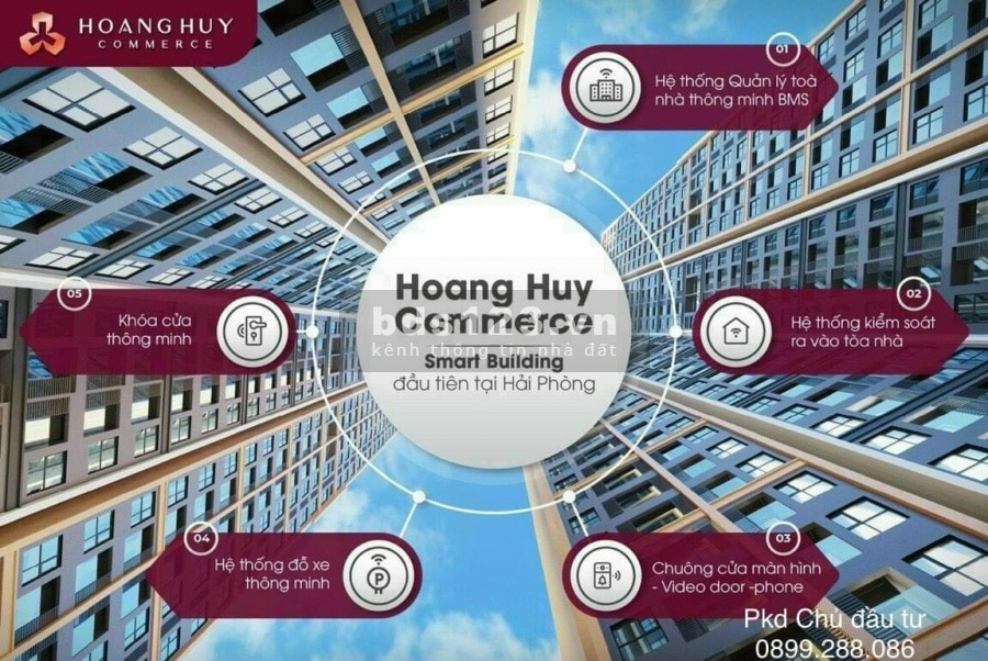 Smart Buiding Hoàng Huy Commerce - Căn số 19 tầng 19 chỉ trả 860 triệu cạnh Aeon Mall Lê Chân