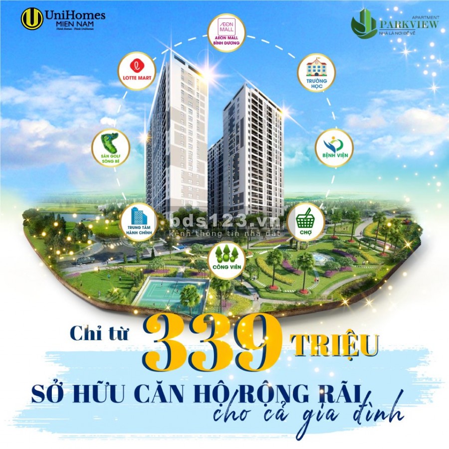 Căn hộ sắp nhận nhà Thuận An, thanh toán chỉ 339 triệu chiết khấu ngay 2%, tặng gói nội thất trị giá 30 triệu