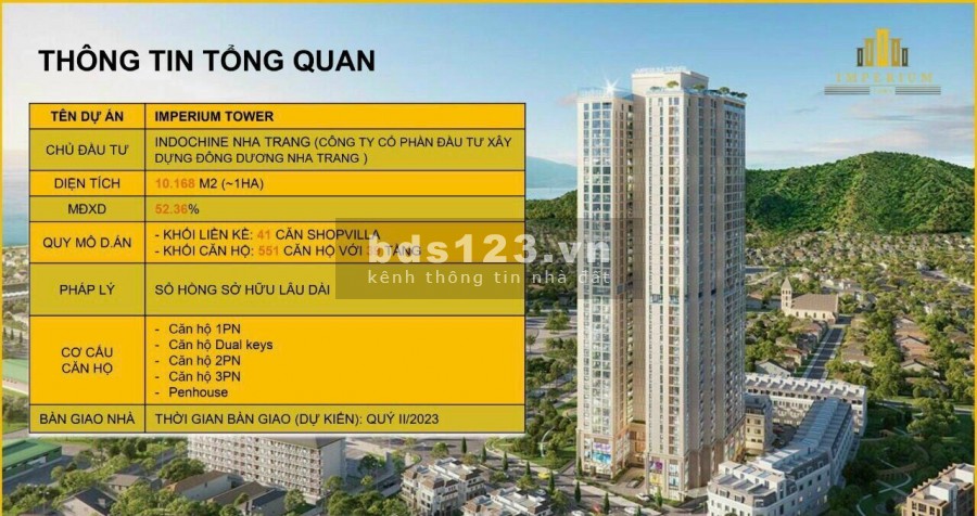 Booking ngay để sở hữu căn hộ view biển đẳng cấp Imperium Nha Trang, giá bán 1.5 tỷ