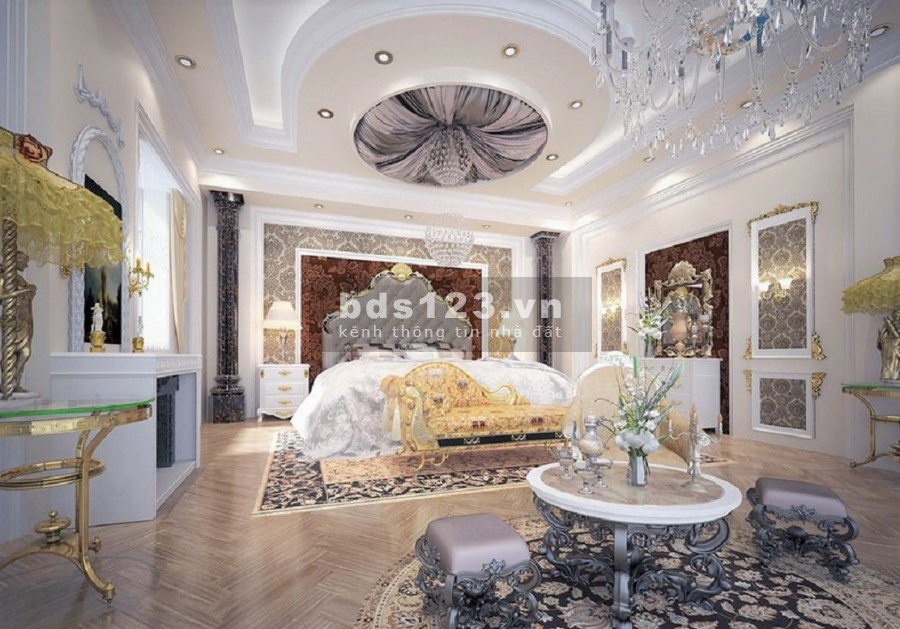 Biệt thự Châu Âu Mỹ Đình Cầu Giấy. Công viên dt 195m2 4 tầng, mt 9m giá 26 tỷ