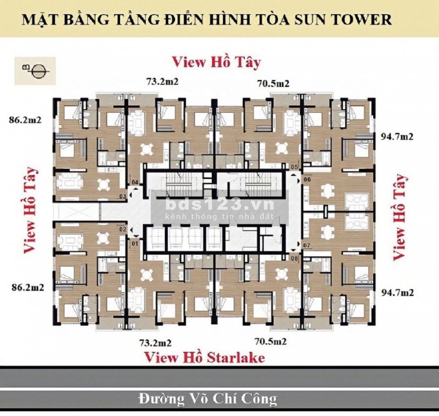 Bán căn góc 3PN dt 95m2 giá 4,7 tỷ đủ nội thất HD Tây Hồ, BC Đông- Nam, chiết khấu 3,5%