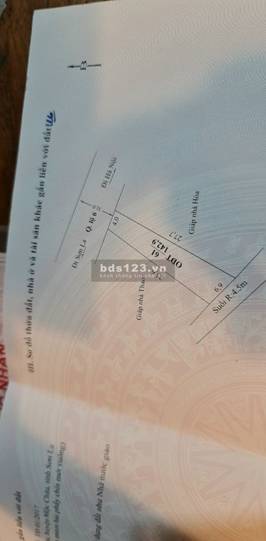 Bán 2 lô đất thổ cư liền kề trung tâm Mộc Châu mặt đường quốc lộ 6, tiện kinh doanh, lh 0822356688
