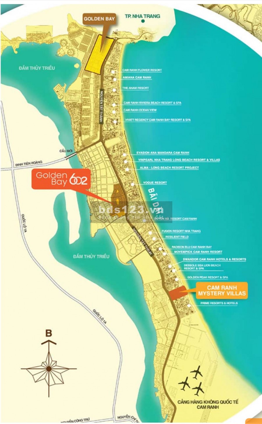 Đất nền bãi dài Cam Ranh, gần sân bay, giá chỉ 16 triệu/m2 của Chủ đầu tư Hưng Thịnh