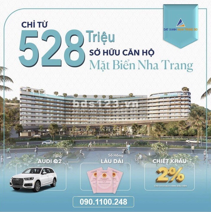 Chỉ 528 triệu (30%) sở hữu căn hộ hạng sang mặt tiền Trần Phú Trung tâm du lịch Tp. Nha Trang