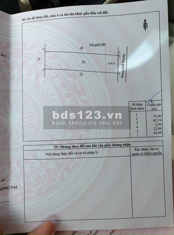 940m2 có 15m ngang mặt tiền đường, xây dựng công ty nhà xưởng thì tuyệt, giá rẻ mạc
