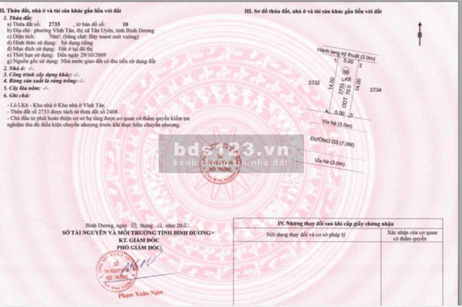 Cần bán lô đất Vĩnh tân, giá chỉ 1,15 tỷ sổ hồng tiêng, dân cư đông đúc, sổ sẵn