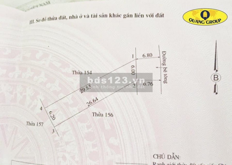 Bán gấp lô đất nở hậu cực đẹp tại Thị trấn Cam Lộ, giá bán 453 triệu, pháp lí chính chủ