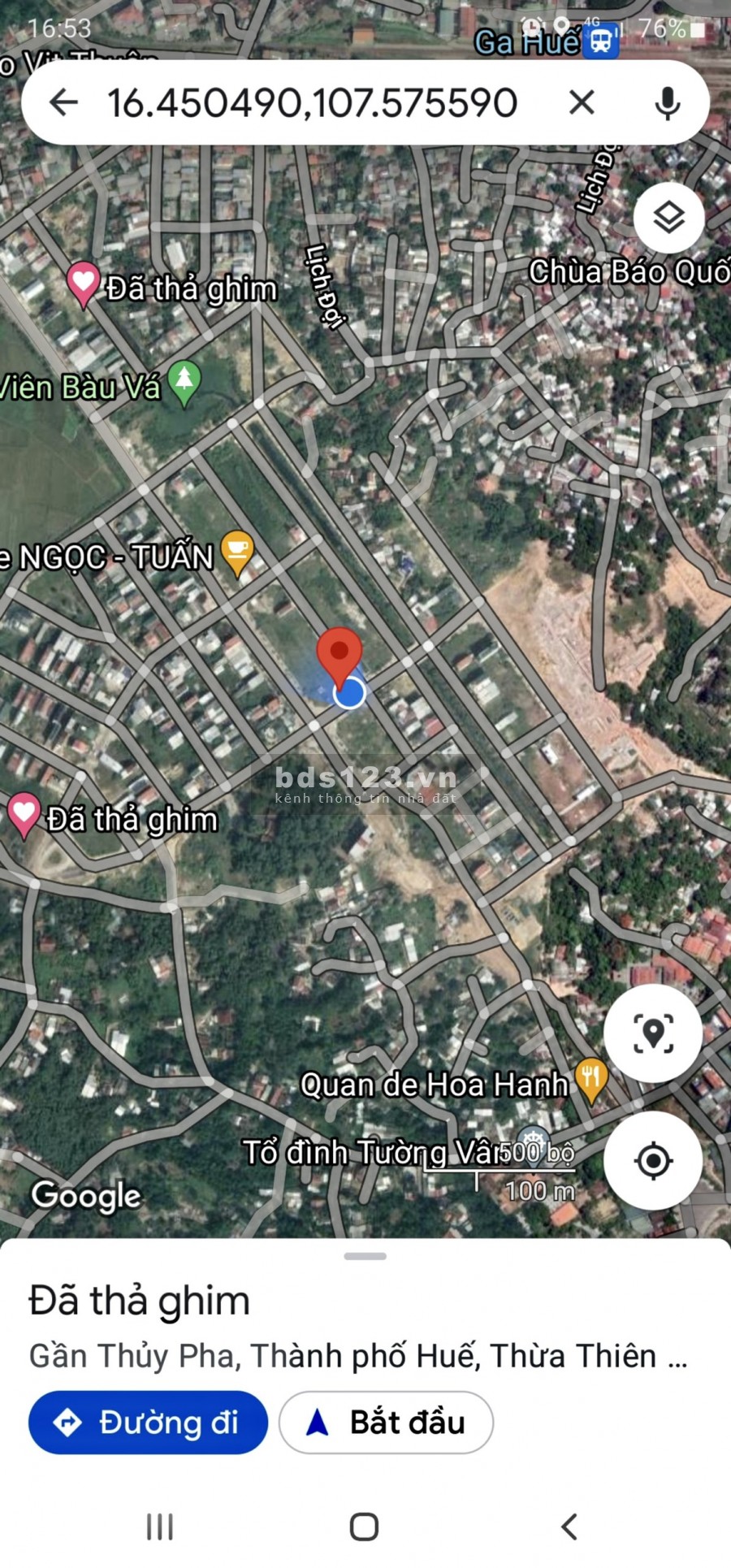 Siêu phẩm đất khu quy hoạch Bàu Vá Lịch Đợi đối diện công viên đường 19.5m, diện tích 100m2