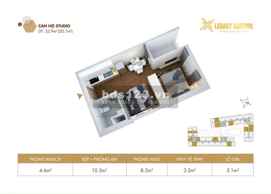 Căn hộ hạng sang cho vợ chồng son-chỉ 225 triệu thanh toán vào ở liền tại Thuận An Bình Dương