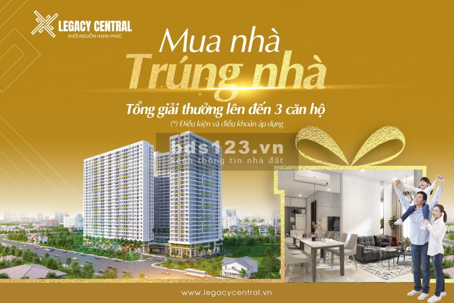 Căn hộ cao cấp Legacy Thuận An, Bình Dương, giá 890tr, hộ trợ trả góp