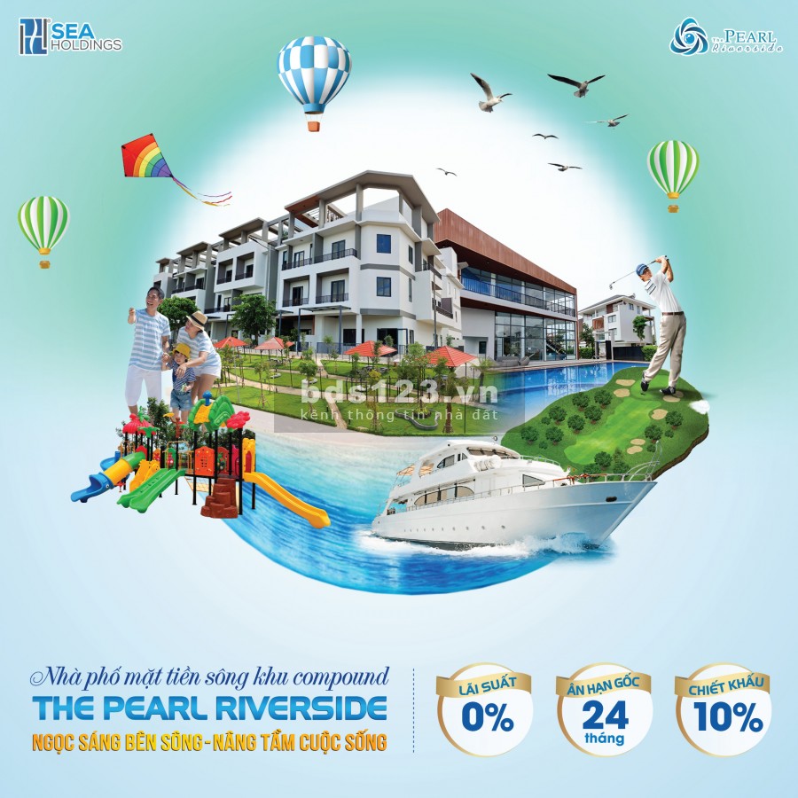 Mở Bán Nhà Phố Ven Sông Thanh Toán 30% Nhận Nhà Và Sổ, chiết khấu khủng