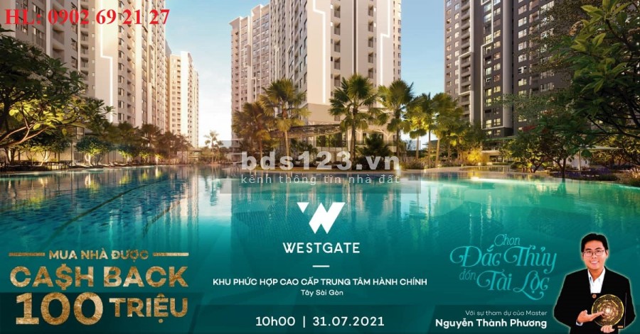 West Gate Park căn hộ đẳng cấp tại trung tâm hành chính Bình Chánh hoàn ngay 100 triệu