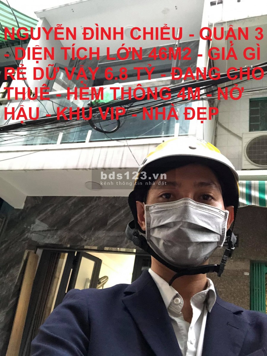 Bán nhà Nguyễn Đình Chiểu Quận 3 diện tích 50m2 giá ngộp mùa dịch giá chỉ 6.8 tỷ
