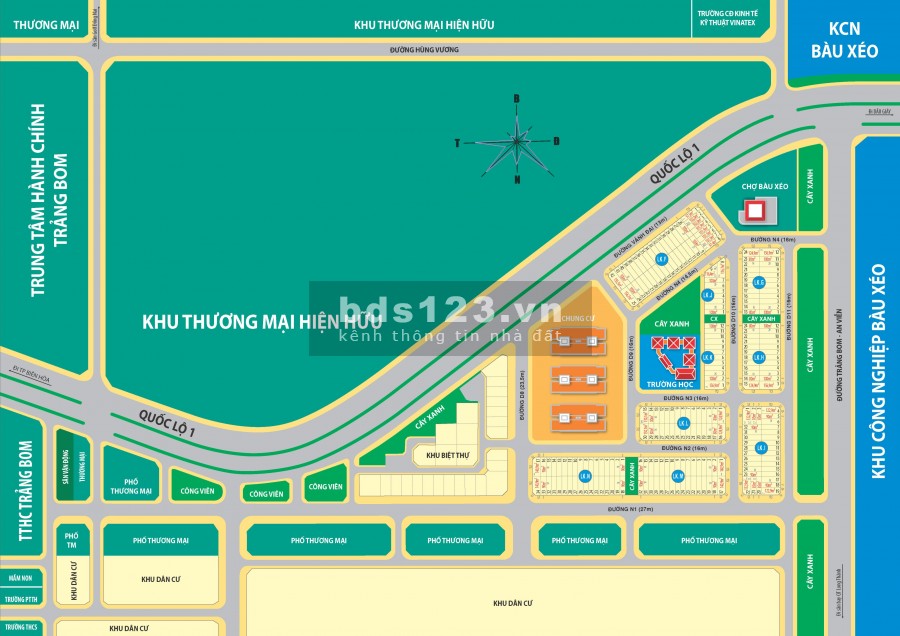 Bán nhà 1 trệt 2 lầu trong khu đô thị Bàu Xéo, Trảng Bom, Đồng Nai, giá 3 tỷ