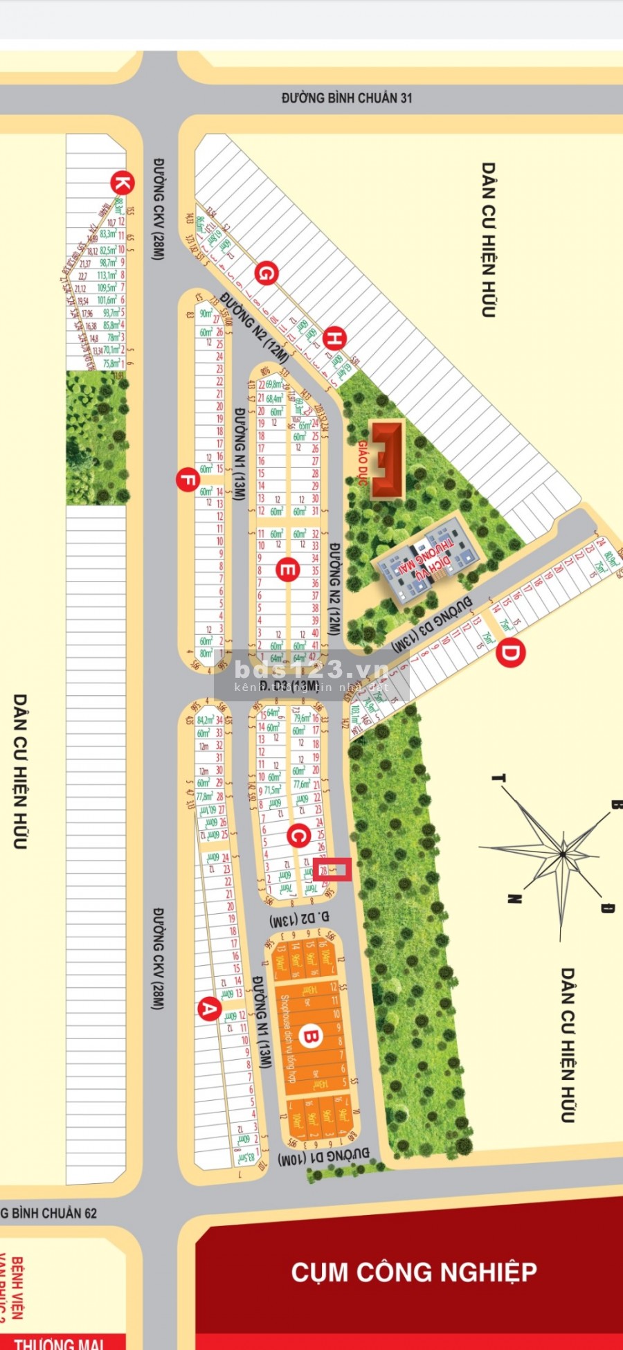 Diện tích đất 60m2 ngày thành phố Thuận An. Giá 1,3 tỉ. Nhận nền xây luôn