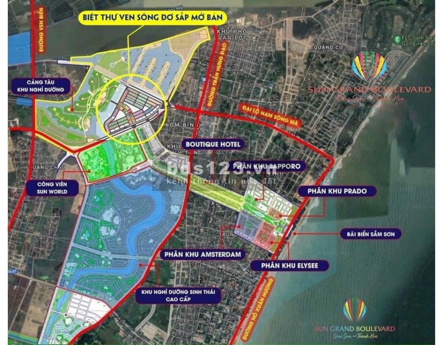 Dự Án Sun Group Sầm Sơn Thanh Hóa, vị trí đắc địa nhất quần thể nghỉ dưỡng