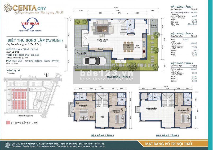 Cần bán biệt thự song lập dự án Centa City, giá phải chăng, sống đẳng cấp