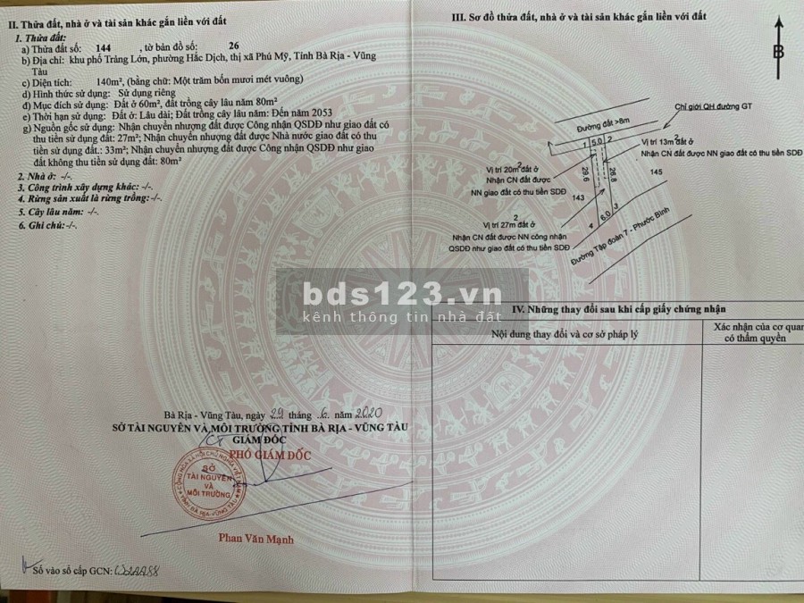 Bán đất 2 mặt tiền đường tập đoàn 7 full thổ cư, giá bán 9 triệu/m2, xây tự do