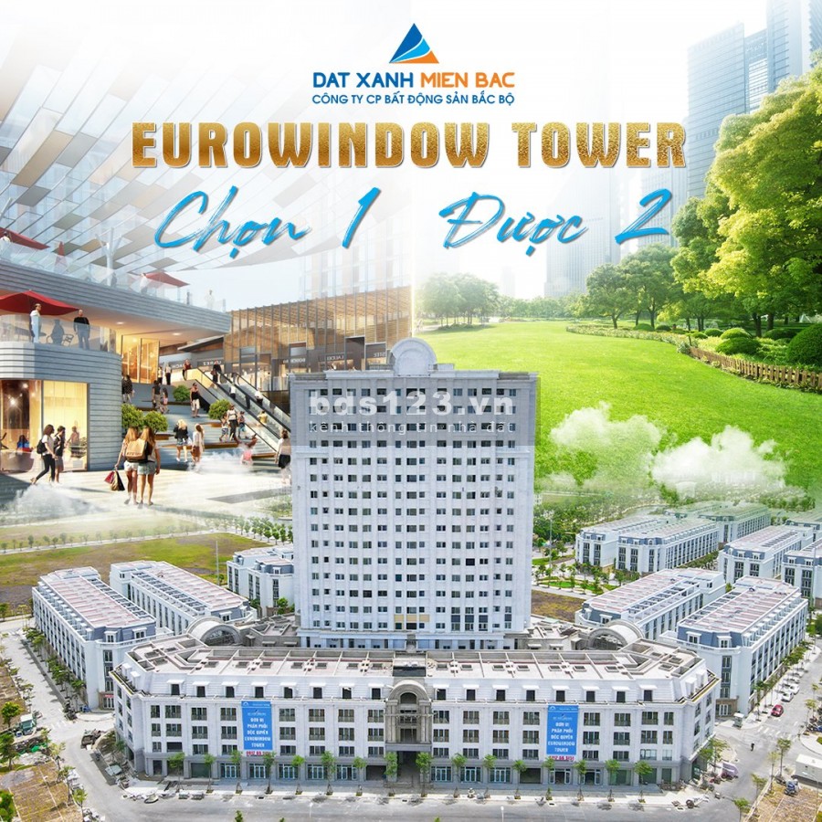 Bán căn chung cư Eurowindow 2PN, 2WC, sổ chính chủ, kiến trúc đẹp, bao sang tên
