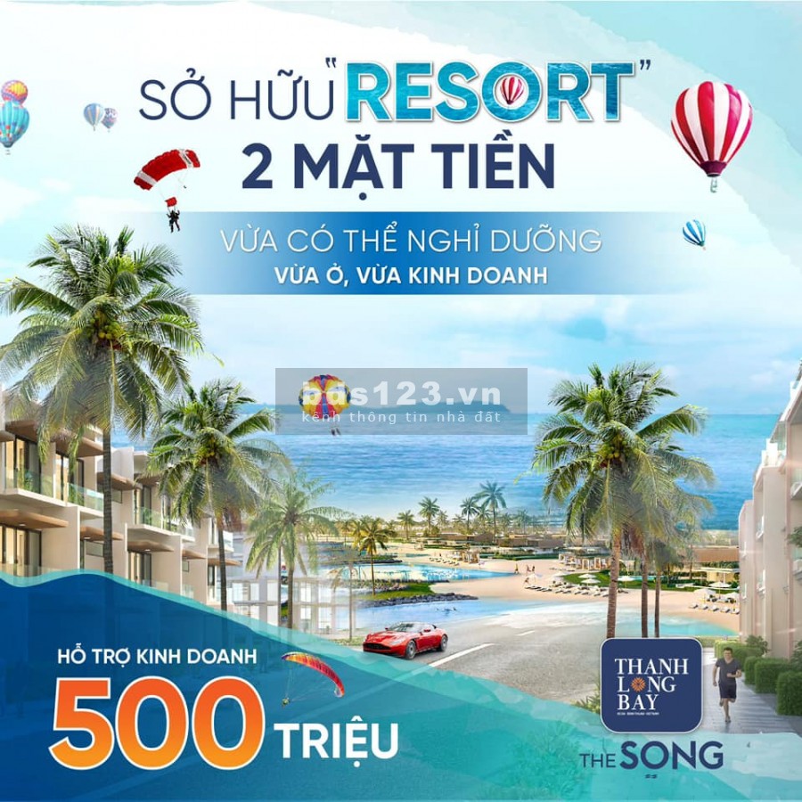 Bán Nhà phố nghỉ dưỡng 2MT, có hồ bơi tại Thanh Long Bay, Kê Gà