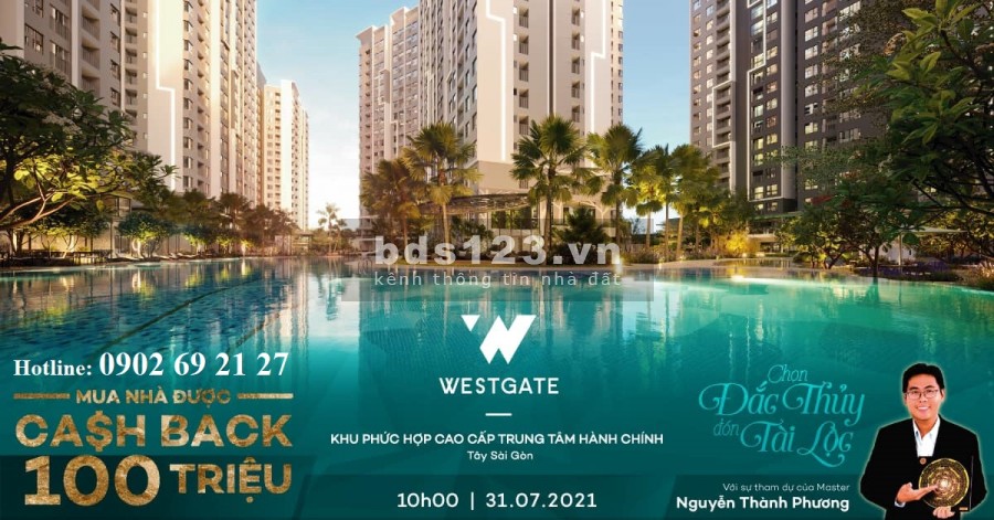 West Gate Park cơ hội đầu tư hấp dẫn hoàn ngay 100 triệu, tặng gói nội thất gỗ cao cấp