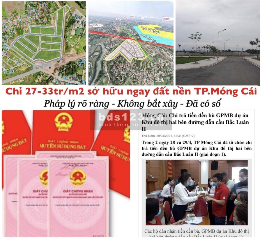 Dự án ASC Móng Cái, đất nền trung tâm thành phố, sổ đỏ từng lô, giá thoả thuận