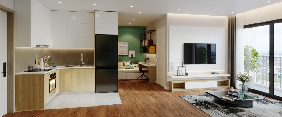 Bán căn hộ 2PN, chung cư Imperia Smart City, chỉ với chưa đầy 400tr, cuối 2021 nhận nhà.