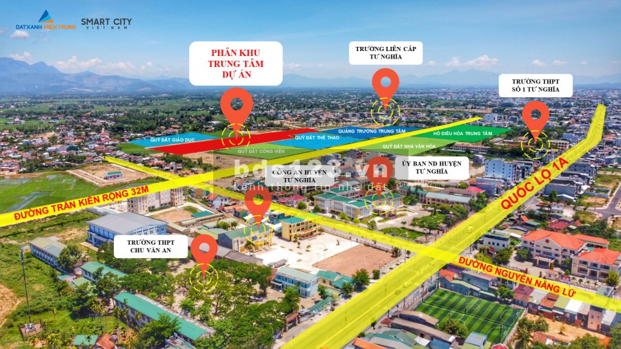 Bán lô góc ngã tư hướng Quảng Trường huyện Tư Nghĩa, giá bán thoả thuận