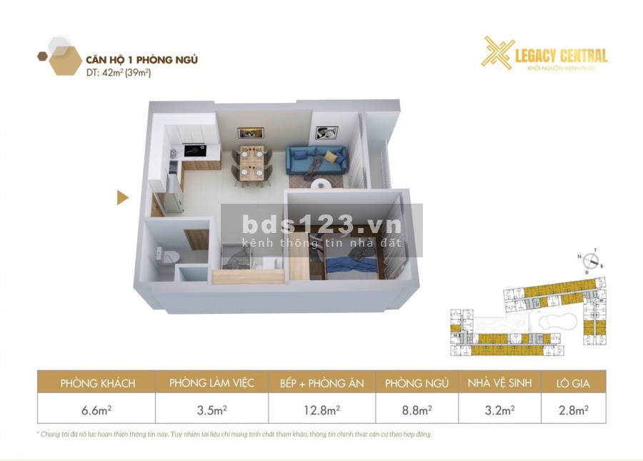 Mua căn hộ trúng căn hộ chỉ có tại Legacy Central Thuận An- Thanh toán 225 triệu NH cho vay 70%