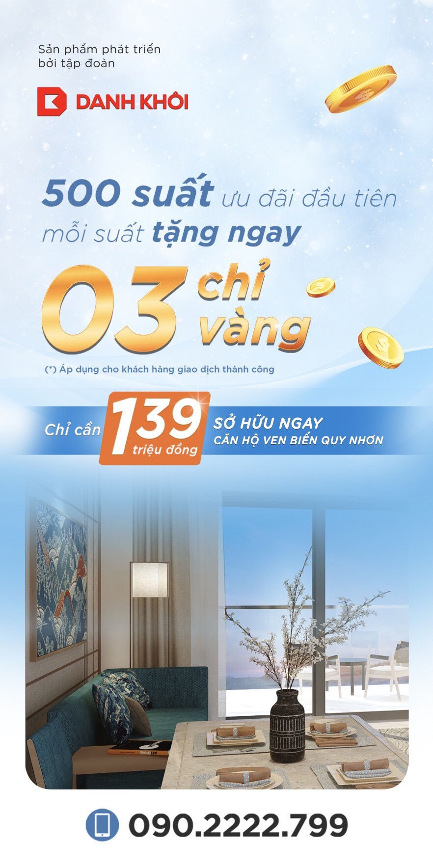 Chỉ với 139tr có ngay căn hộ Sát Biển đẹp nhất Việt Nam, chung cư Takashi Ocean Suite
