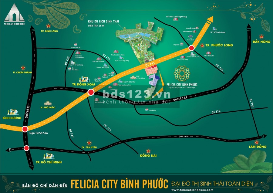 Nhận booking 10 triệu/nền sở hữu vị trí đẹp tại đô thị tại Bình Phước, pháp lí 1/500