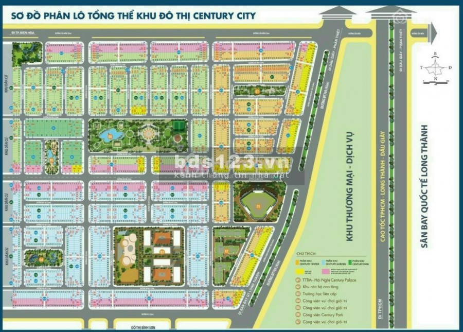 Đất khu đô thị sân bay Long Thành, đã có sổ, giá bán chỉ 18 triệu/m2, sổ hồng thổ cư 100%