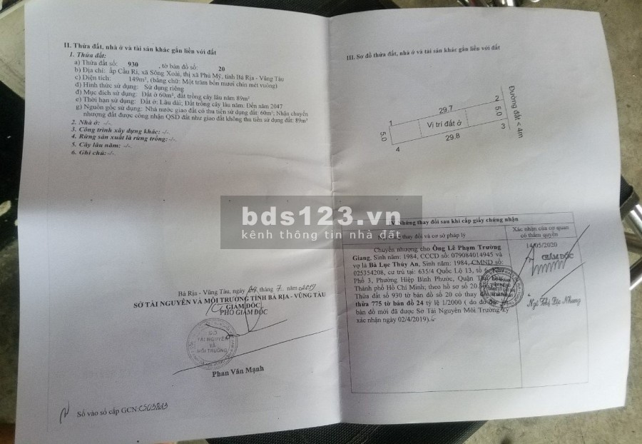 Bán gấp đất mùa dịch thổ cư đẹp giá chỉ 600 triệu nhận sổ, sổ chính chủ