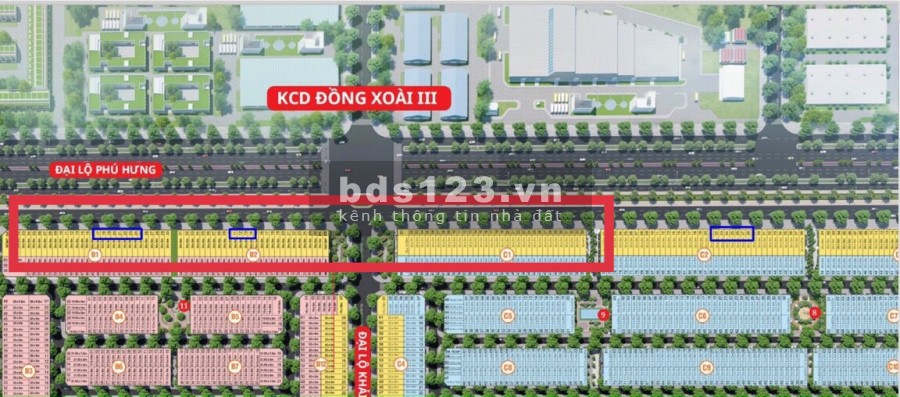 Khu đô thị Cát Tường Phú Hưng. Phường Tiến Hưng, Tp Đồng Xoài, Tỉnh Bình Phước