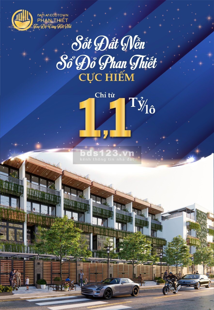 Khu đô thị mới Nam An Ecotown cách TP Phan Thiết 7km chỉ 1tỷ/ lô