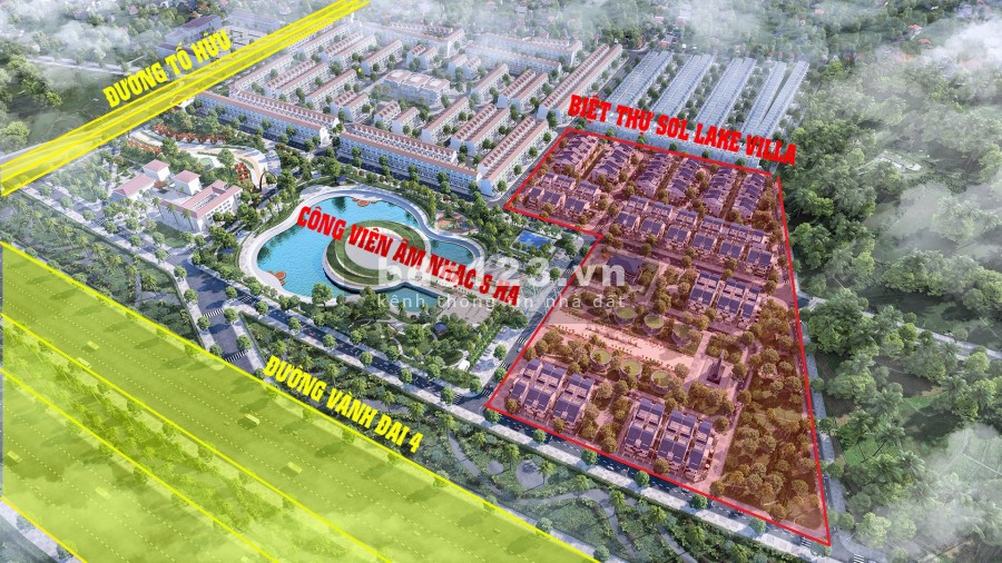 CĐT Nam Cường mở bán đợt 1 Biệt thự Sol Lake Villa tại khu D của Đại đô thị Nam Cường, Hà Đông.