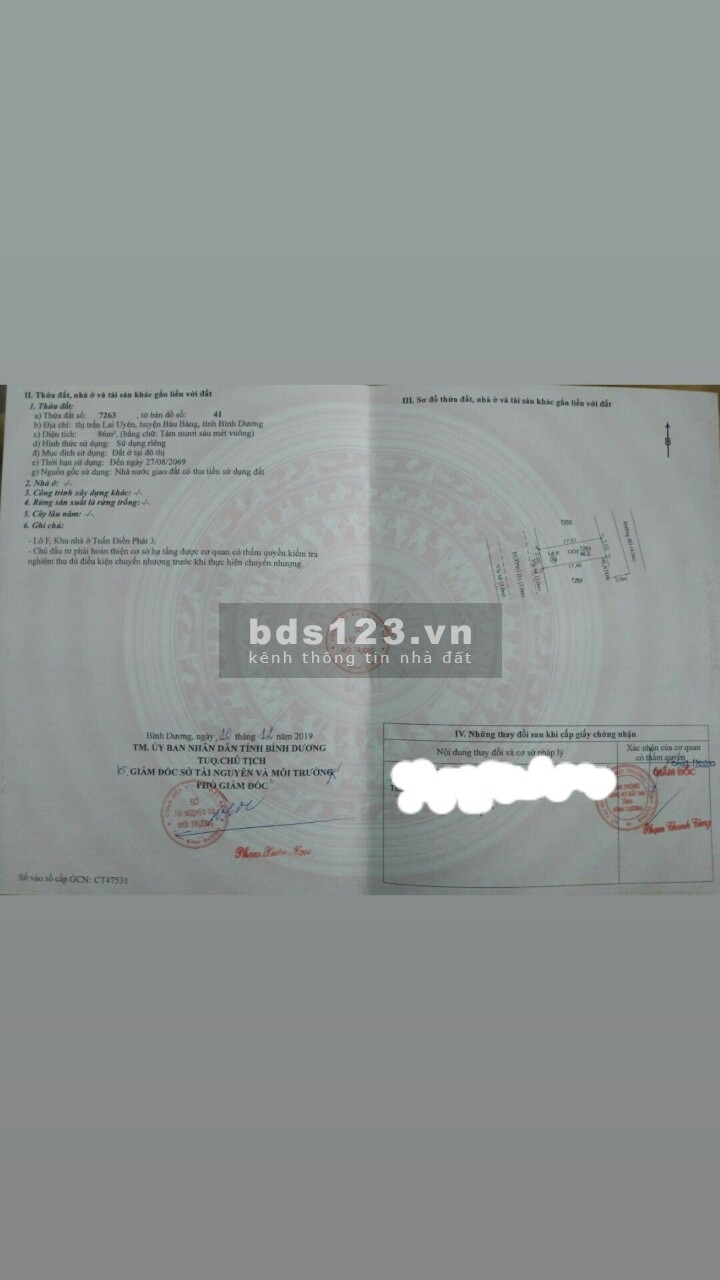 Do tình hình dịch bệnh nên tôi đành bán gấp lô đất 80m2, giá 690tr, ngay Kcn Bàu Bàng gần quốc lộ 13