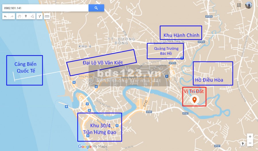 Bán đất xây biệt thự, khách sạn, căn hộ dịch mt đường Nguyễn Chí Thanh view hồ nước tại Phú Quốc