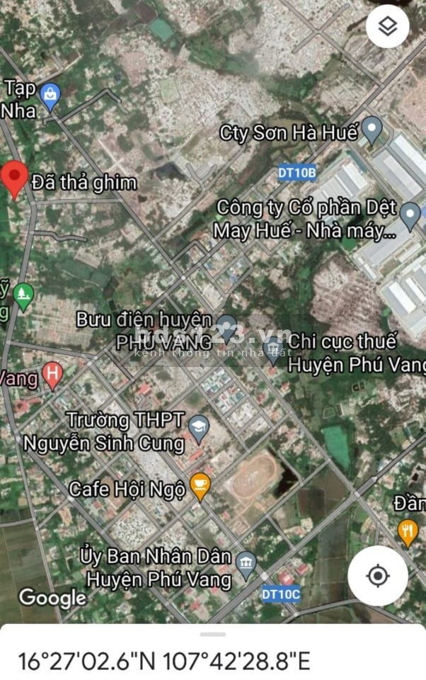 Hàng Đẹp Giá Đẹp lô đất chính chủ ở Phú Lương, Phú Vang. Cạnh bên trung tâm KCN Phú Đa