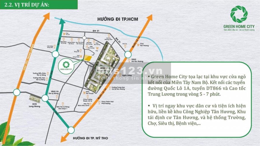 Cần bán 100m2 thổ cư đất liền kề khu công nghiệp Tân Hương Tiền Giang giá 6tr/m2