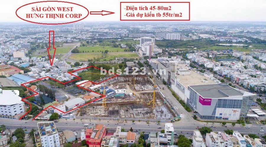 Sở hữu căn hộ cao cấp Aeon Mall mt Tên Lửa, Bình Tân, thanh toán 500 triệu, lh 090.7777.197