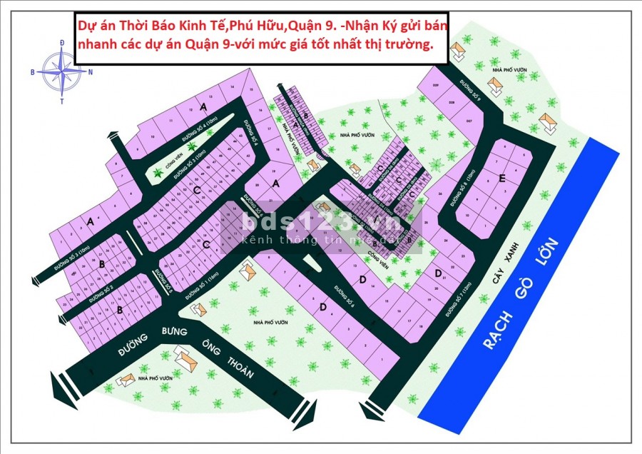 Chuyên mua bán đất nền dự án Thời Báo Kinh Tế,Phú Hữu,Quận 9,sổ đỏ-giá tốt cạnh tranh nhất 8/2021