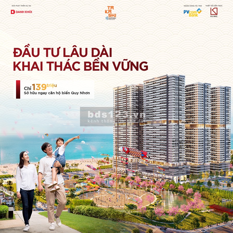 Bán Dự Án Căn hộ biển Kỳ Co chỉ thanh toán 300tr cho đến khi nhận nhà