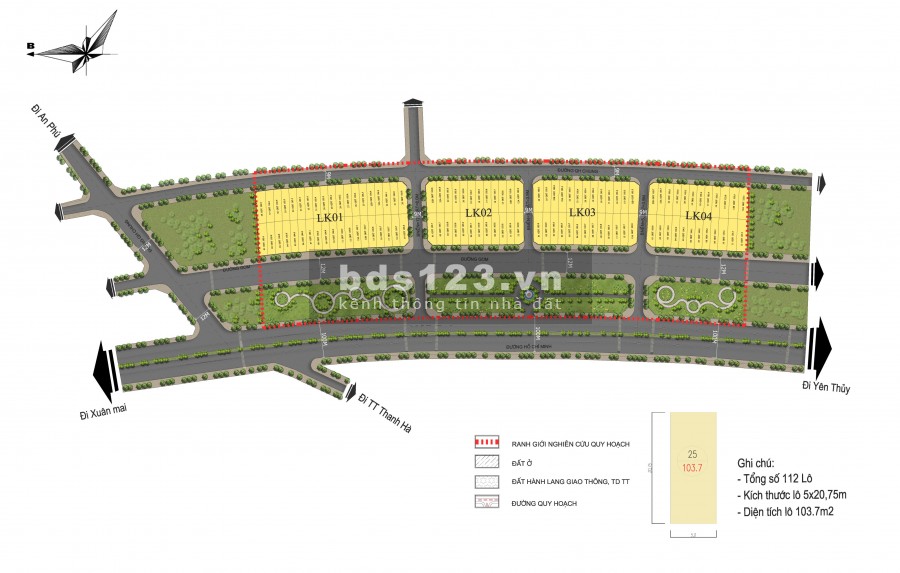 Dự án đất nền khu Thương Mại Dịch Vụ Ba Hàng Đồi Hòa Bình với số vốn ban đầu chỉ từ 560tr