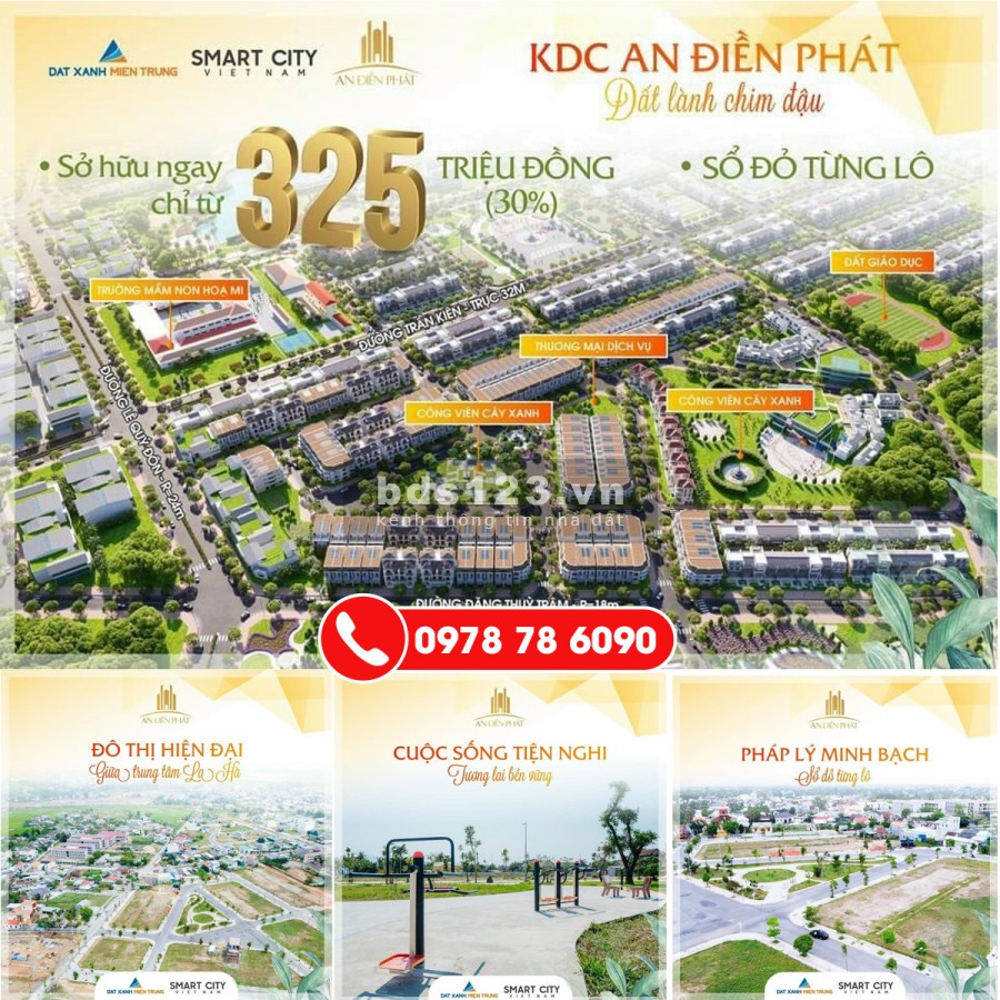 1 lô cạnh đường kỹ thuật 2m hướng Đông Bắc khu dân cư An Điền Phát