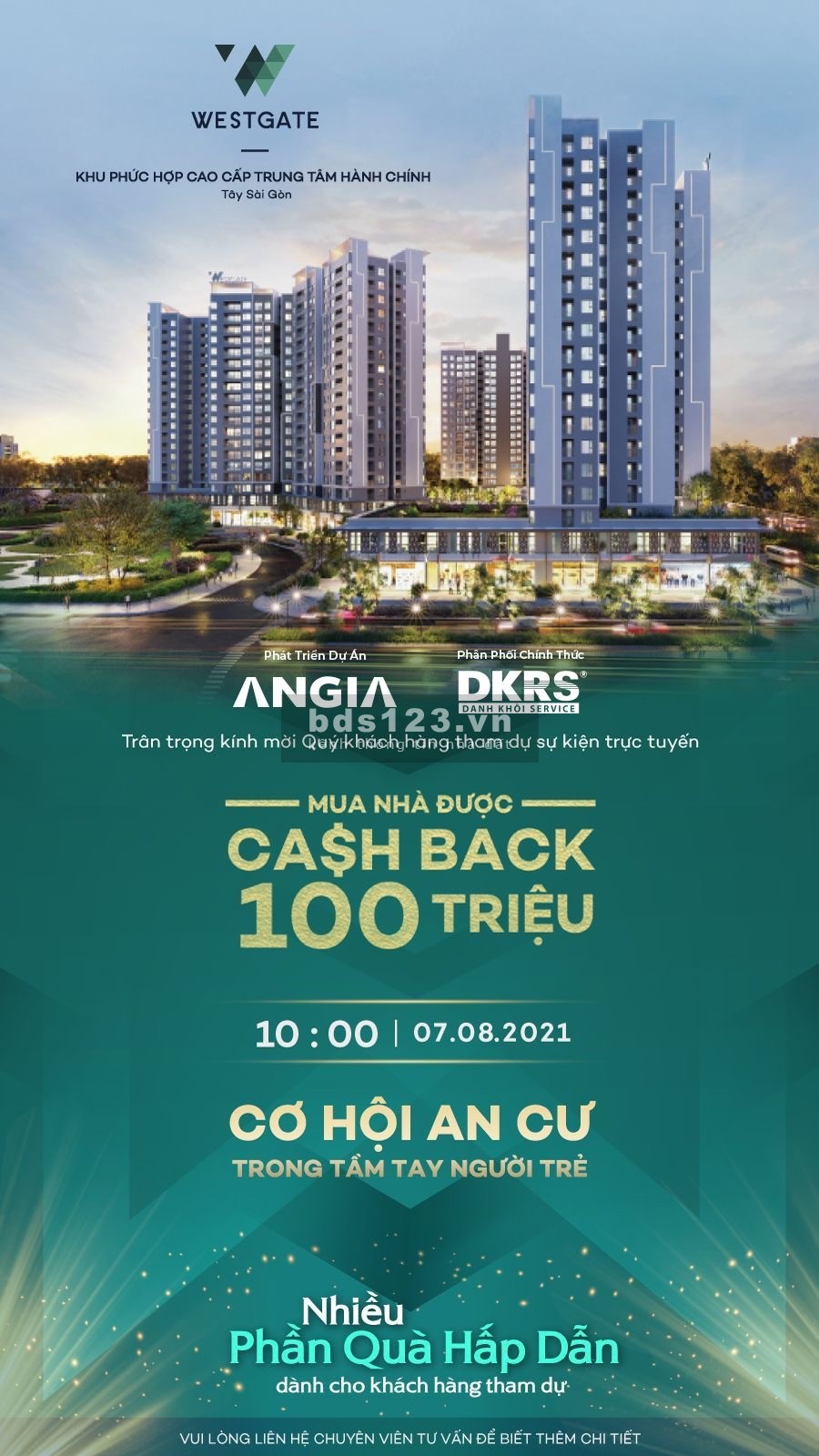 Khu căn hộ Tây Sài Gòn ưu đãi hoàn tiền 100Tr tập đoàn An Gia, đã có giấy phép xây dựng