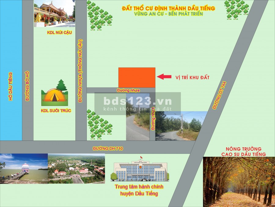 Cần bán lô đất ở Dầu Tiếng Bình Dương diện tích sử dụng 5x32m2 giá chỉ 590tr