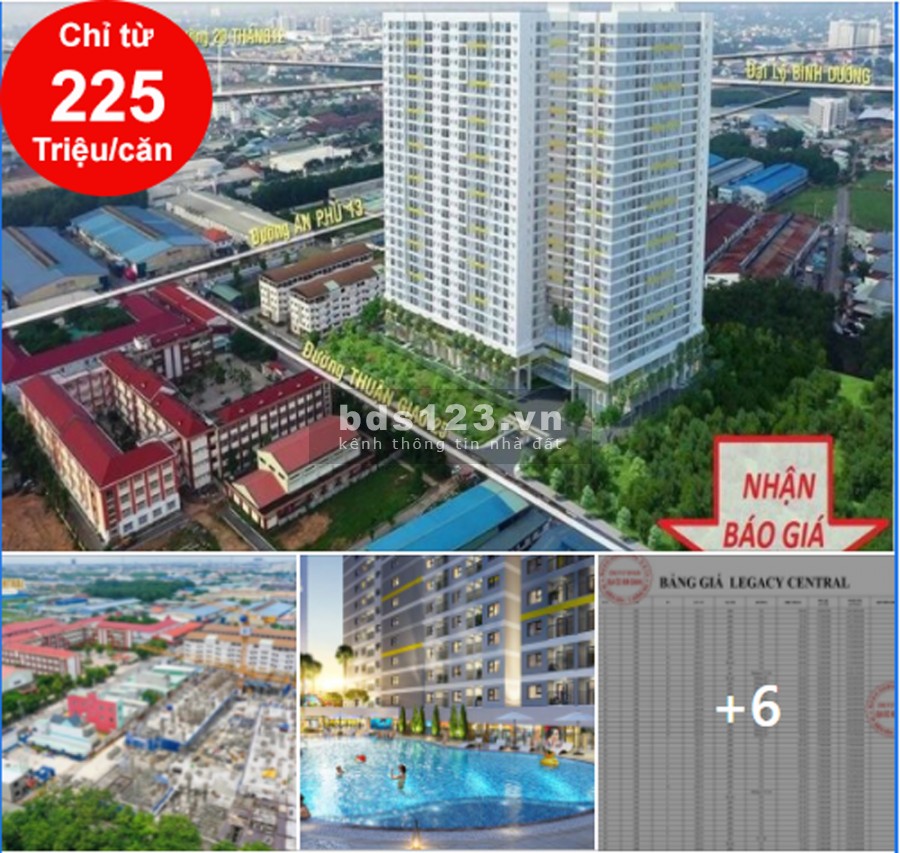 Bán nhà xinh- rinh quà khủng về nhà cùng Legacy Central, sổ đỏ chính chủ