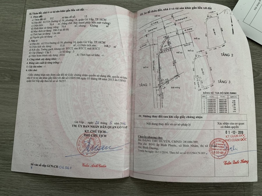 Chính chủ cần bán căn góc nở hậu trục đường lớn, phường 14, Gò Vấp